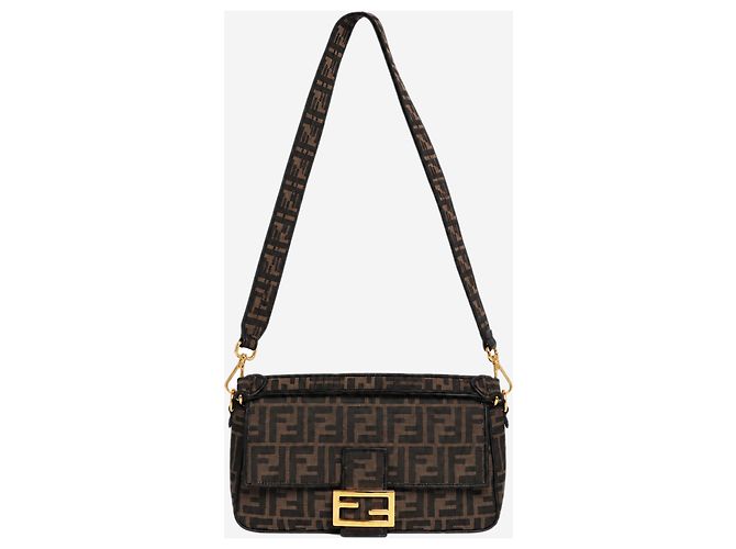 Fendi Bolso de hombro Baguette en jacquard FF marrón - vista 2