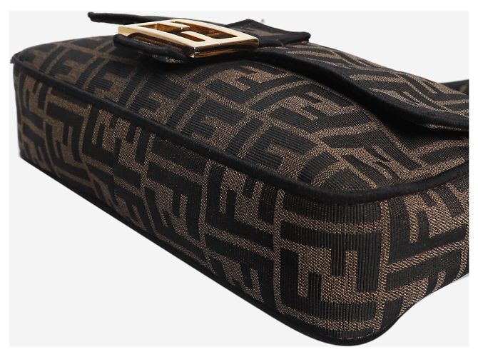 Fendi Bolso de hombro Baguette en jacquard FF marrón - vista 4