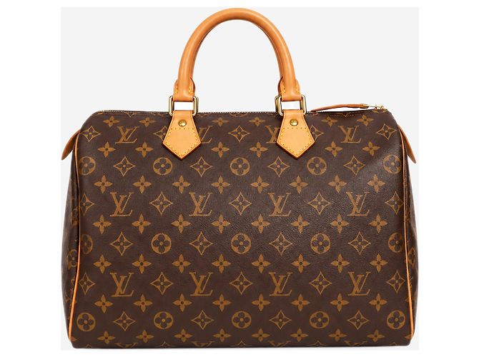 Louis Vuitton Borsa Speedy con manico in tela Monogram marrone - vista 3