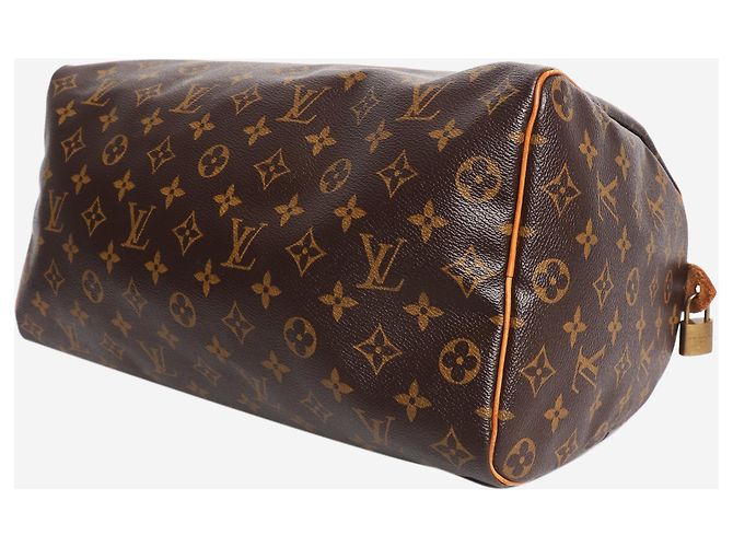 Louis Vuitton Borsa Speedy con manico in tela Monogram marrone - vista 4