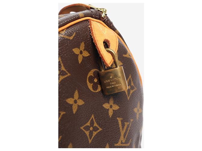 Louis Vuitton Borsa Speedy con manico in tela Monogram marrone - vista 5