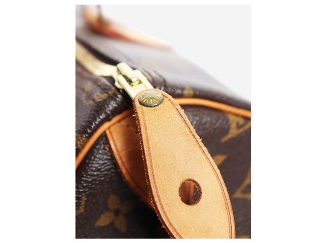 Louis Vuitton Borsa Speedy con manico in tela Monogram marrone - vista 7