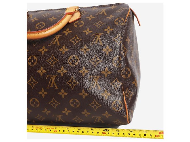 Louis Vuitton Borsa Speedy con manico in tela Monogram marrone - vista 8