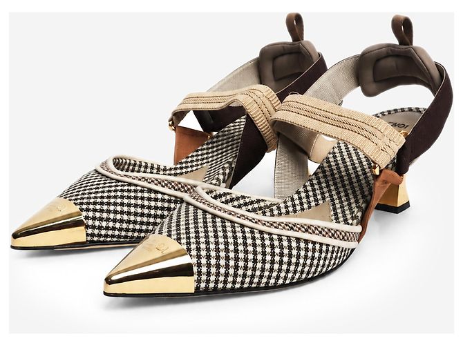 Fendi Escarpins Colibrì à pied-de-poule marron - taille EU 40 - vue 2