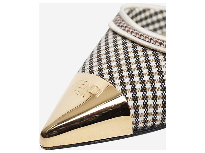 Fendi Escarpins Colibrì à pied-de-poule marron - taille EU 40 - vue 6