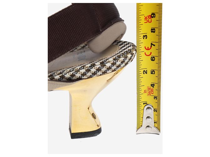 Fendi Escarpins Colibrì à pied-de-poule marron - taille EU 40 - vue 7
