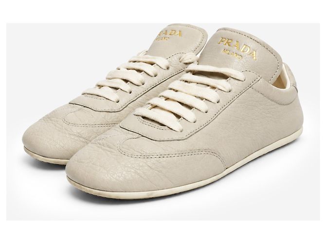 Prada Collapse-Sneaker aus neutralem Leder - Größe EU 36 - Ansicht 2