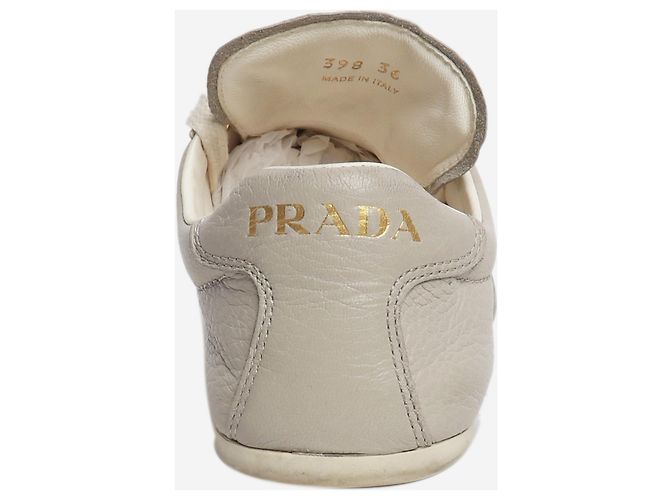 Prada Collapse-Sneaker aus neutralem Leder - Größe EU 36 - Ansicht 3