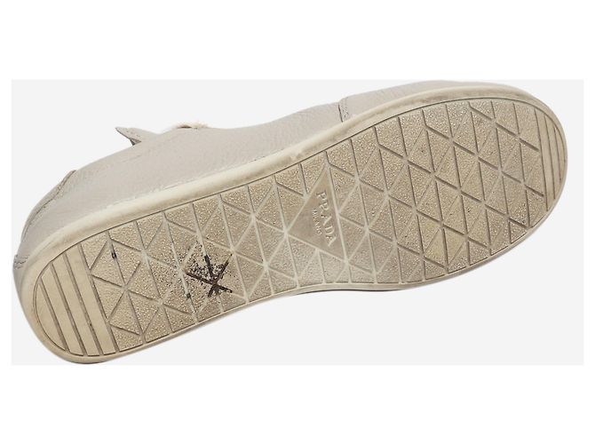 Prada Collapse-Sneaker aus neutralem Leder - Größe EU 36 - Ansicht 4