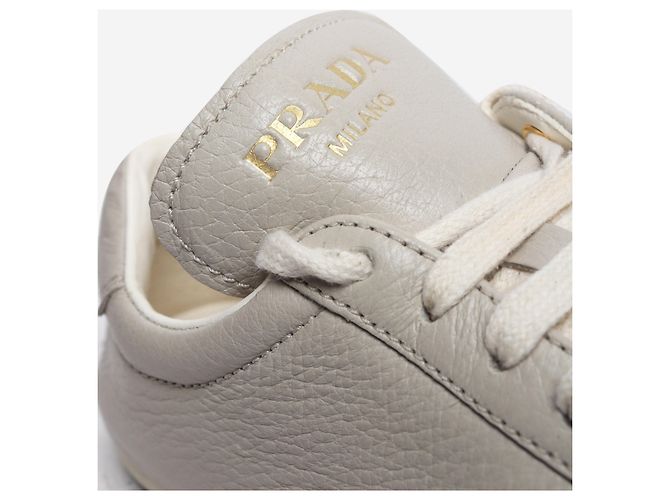 Prada Collapse-Sneaker aus neutralem Leder - Größe EU 36 - Ansicht 5
