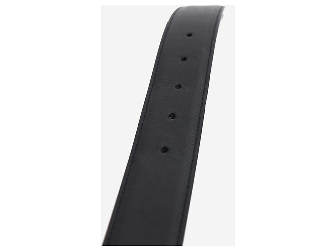 Gucci Cinturón Interlocking G de cuero negro - vista 3
