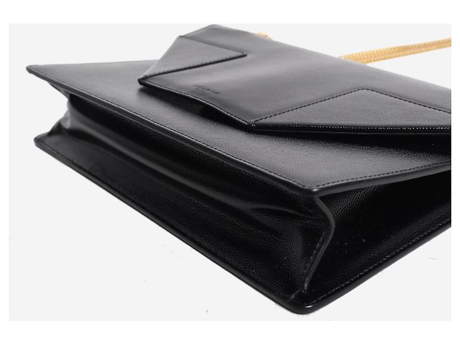 Autre Marque Sac à épaule Betty en cuir grainé de poudre noir - vue 3