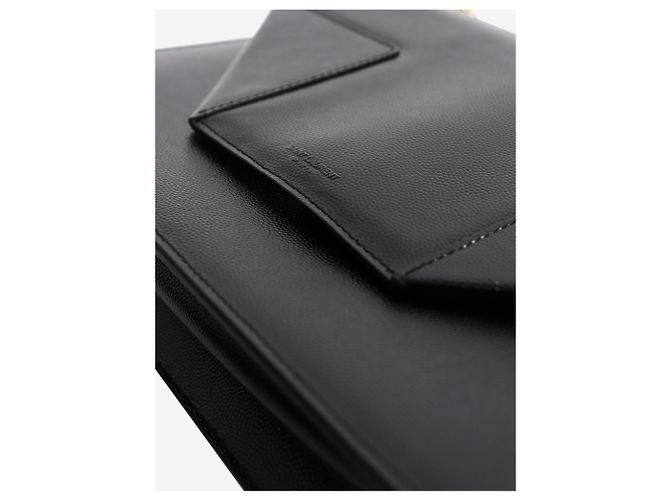 Autre Marque Sac à épaule Betty en cuir grainé de poudre noir - vue 5
