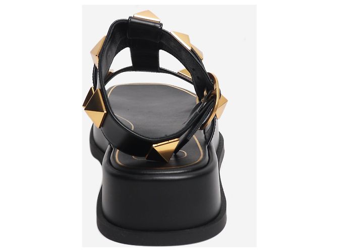 Valentino Sandali platform in pelle Black Roman Stud - size EU 39 - vista 2