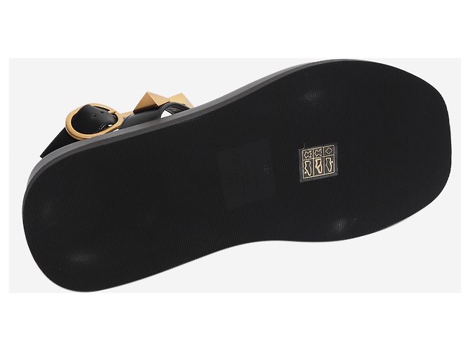 Valentino Sandali platform in pelle Black Roman Stud - size EU 39 - vista 4