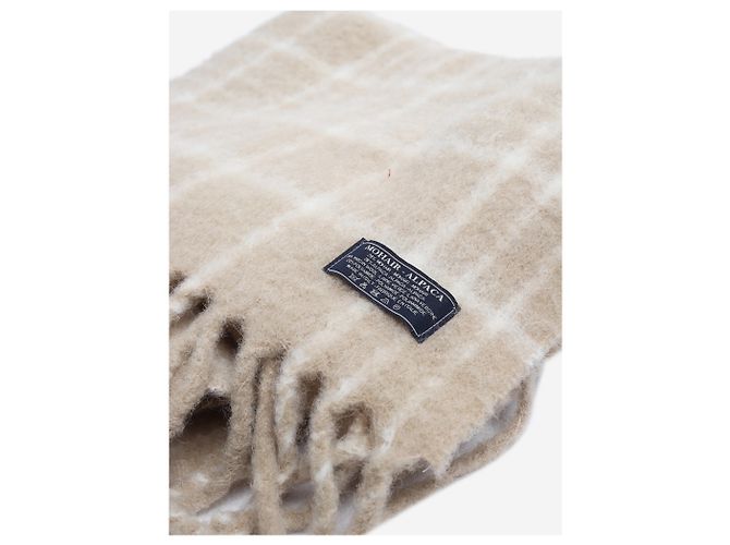 Jacquemus L'Echarpe Carro Schal beige kariert - Ansicht 3
