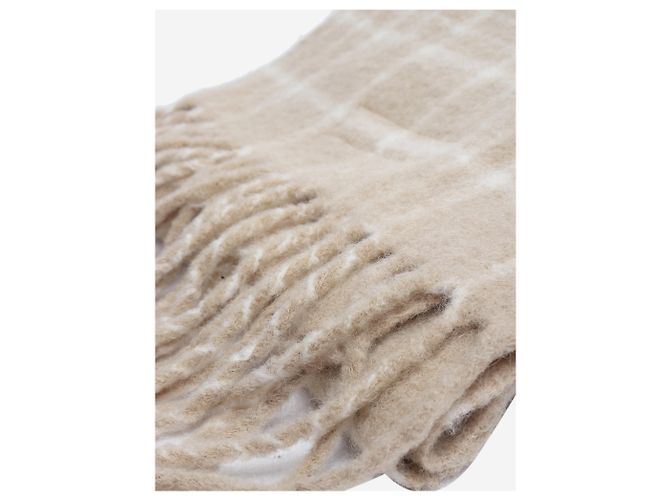 Jacquemus L'Echarpe Carro Schal beige kariert - Ansicht 4