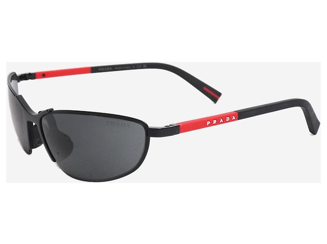 Prada Óculos de sol Black Linea Rossa SPS 55Z - vista 3