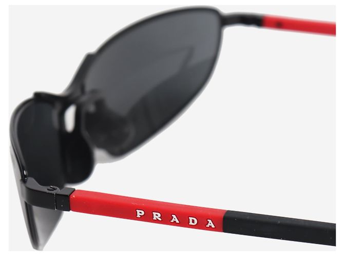 Prada Óculos de sol Black Linea Rossa SPS 55Z - vista 5