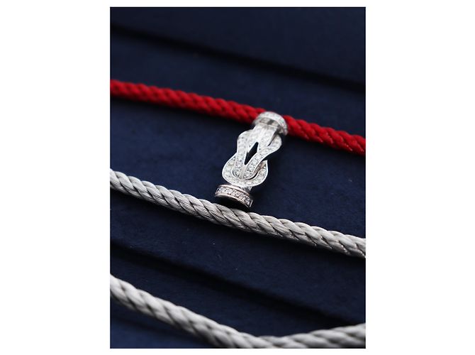Fred Bracciale Force 10 in oro bianco e oro rosso con diamanti - vista 5
