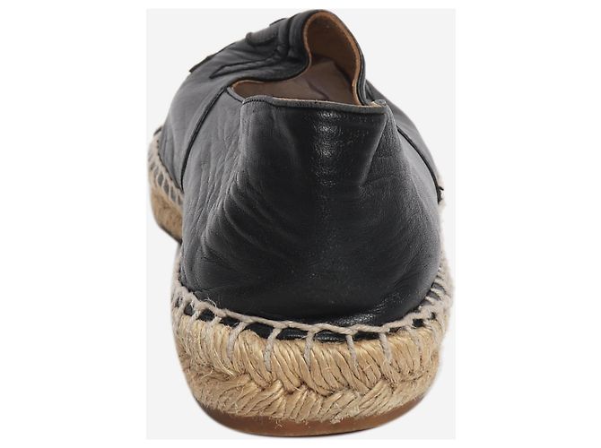 Chanel CC Espadrilles aus schwarzem Lammleder - Größe EU 42 - Ansicht 4