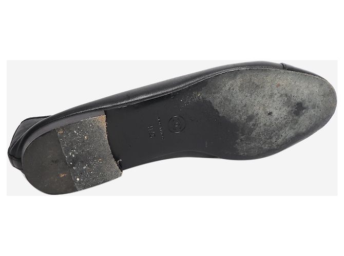 Chanel Ballerinas aus schwarzem Leder - Größe EU 41.5 - Ansicht 4