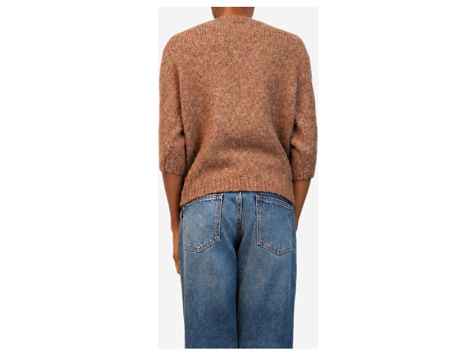Brunello Cucinelli Top de seda sin mangas marrón - talla S - vista 2