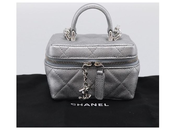 CHANEL Matelasse Chain Shoulder Vanity Pouch Caviar Skin 2way CC - vista 24