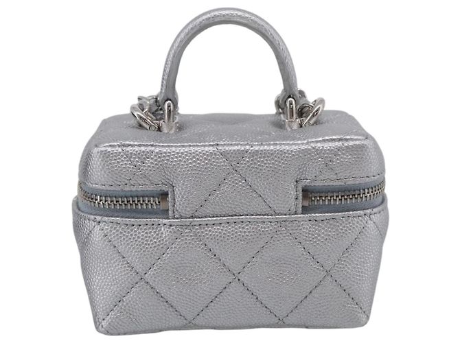 CHANEL Matelasse Chain Shoulder Vanity Pouch Caviar Skin 2way CC - vista 3