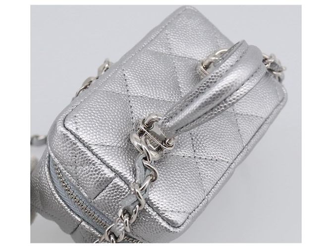 CHANEL Matelasse Chain Shoulder Vanity Pouch Caviar Skin 2way CC - vista 6
