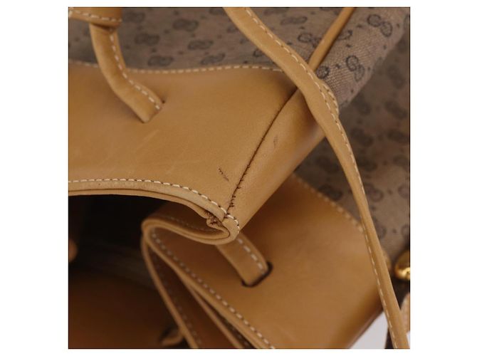 GUCCI Micro GG Supreme Shoulder Bag PVC Beige Gold - vista 7
