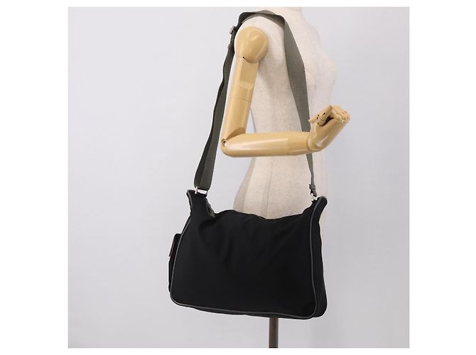 PRADA Schultertasche Nylon Black Silver - Ansicht 22