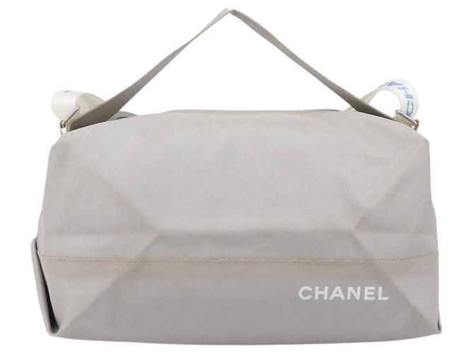 CHANEL Sports Line Shoulder Bag Nylon Gray Silver CC - view 13