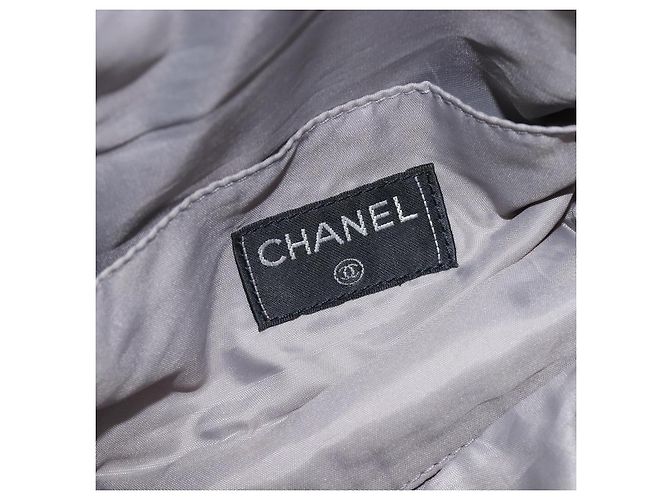 CHANEL Sports Line Shoulder Bag Nylon Gray Silver CC - view 23