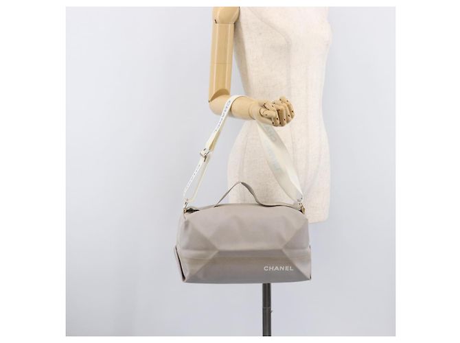 CHANEL Sports Line Shoulder Bag Nylon Gray Silver CC - view 27