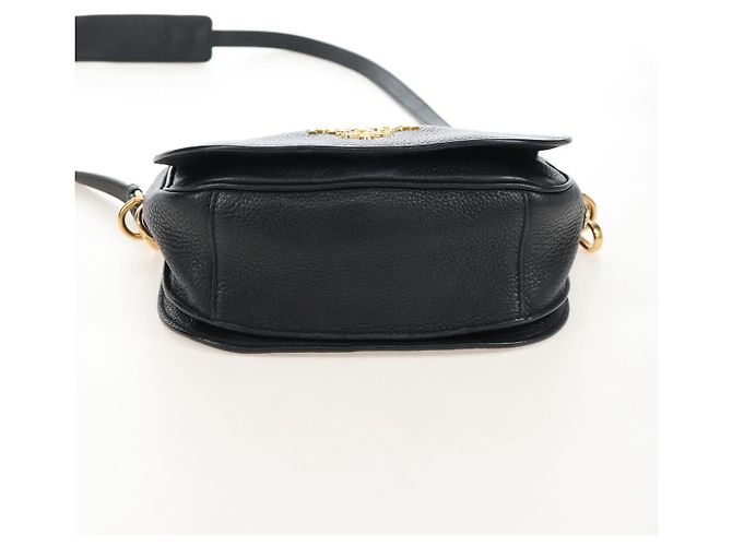 PRADA Shoulder Bag Vittero Dino Leather 2way Black Gold - vista 13