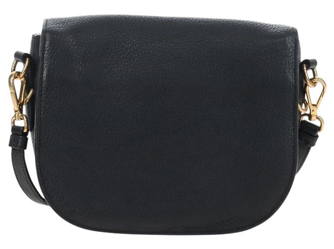 PRADA Shoulder Bag Vittero Dino Leather 2way Black Gold - vista 3