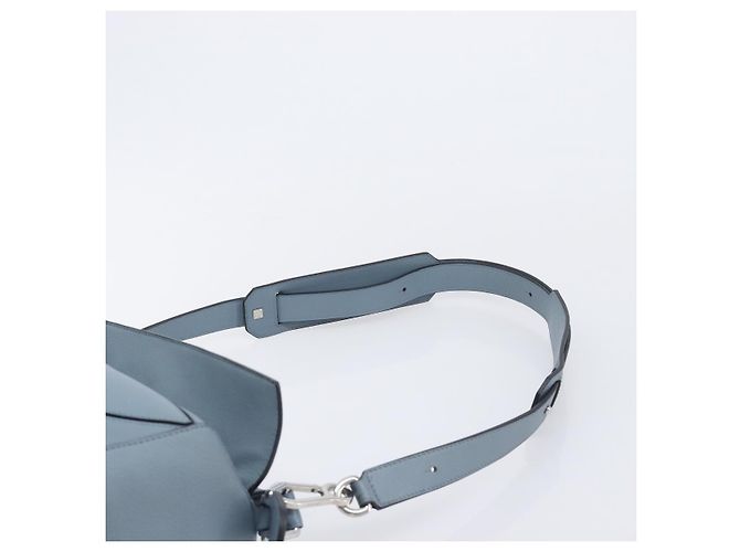 LOEWE Puzzle Bag Hand Bag Leather 2way Light Blue Silver - vista 15
