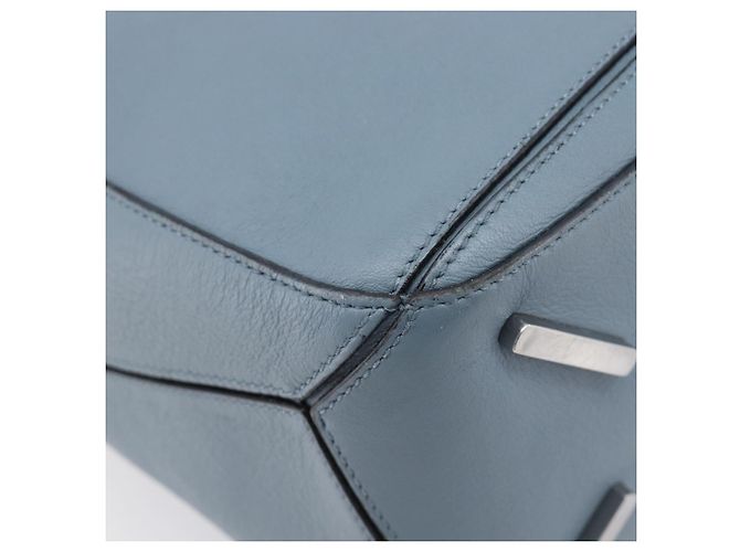 LOEWE Puzzle Bag Hand Bag Leather 2way Light Blue Silver - vista 17