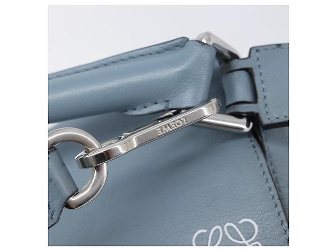 LOEWE Puzzle Bag Hand Bag Leather 2way Light Blue Silver - vista 21