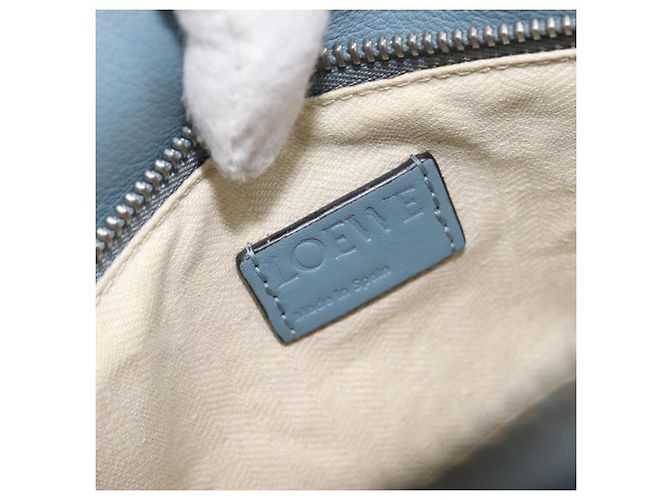 LOEWE Puzzle Bag Hand Bag Leather 2way Light Blue Silver - vista 26