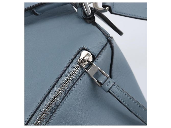 LOEWE Puzzle Bag Hand Bag Leather 2way Light Blue Silver - vista 31