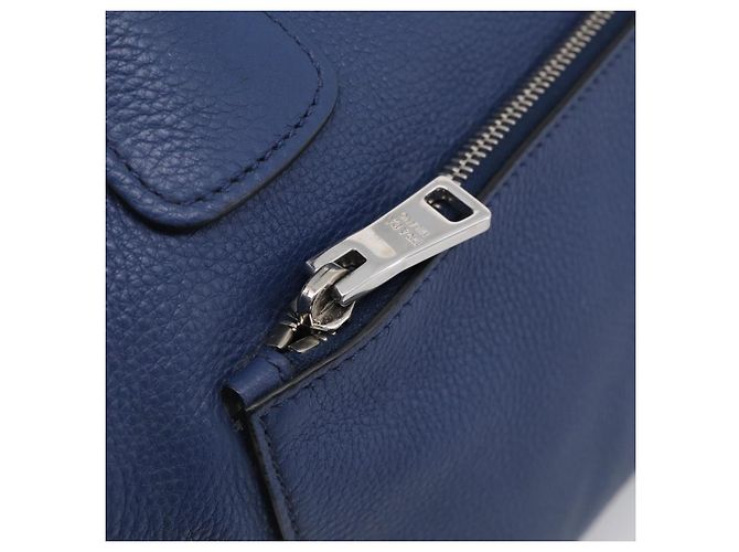 PRADA Vitterodino Tote Bag Leder 2way Blau Silber - Ansicht 30