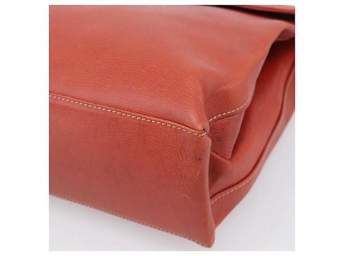 LOEWE Velazquez Hand Bag Leather 2way Orange Gold Tone - vista 10