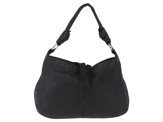 LOEWE Schultertasche Leder Schwarz Silber - Ansicht 13
