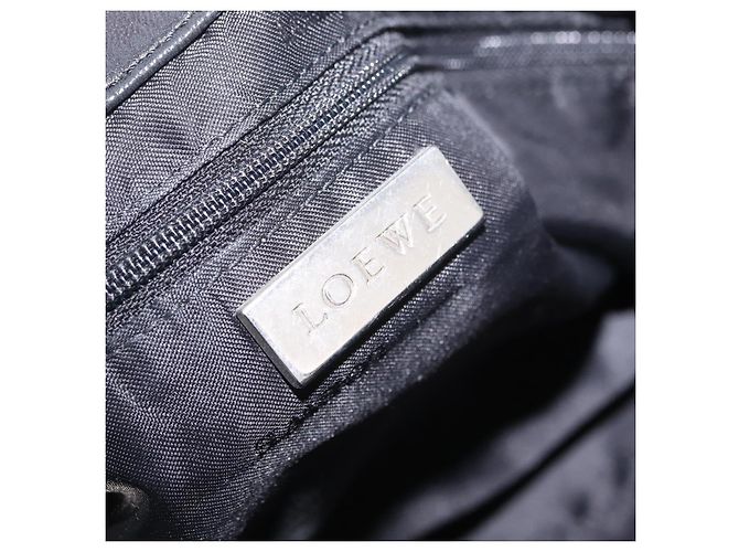 LOEWE Schultertasche Leder Schwarz Silber - Ansicht 18
