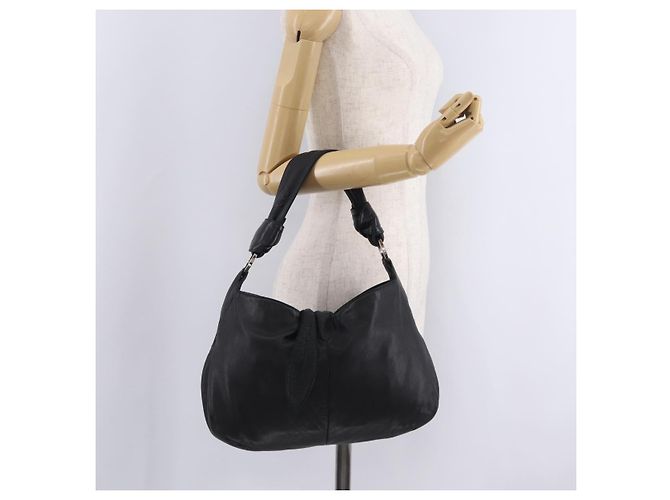 LOEWE Schultertasche Leder Schwarz Silber - Ansicht 23