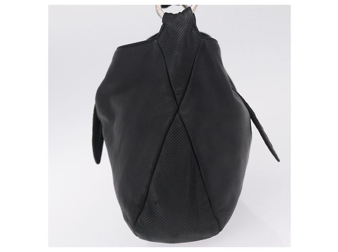 LOEWE Schultertasche Leder Schwarz Silber - Ansicht 3