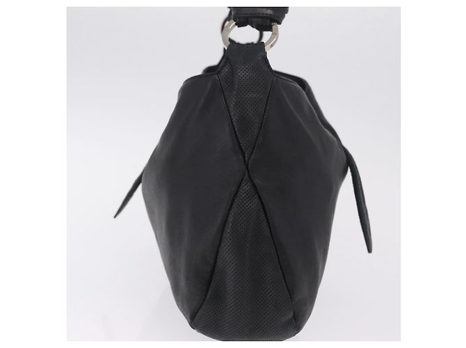 LOEWE Schultertasche Leder Schwarz Silber - Ansicht 4