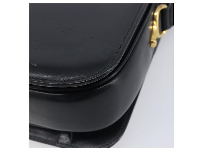 Céline CELINE Horse Carriage Shoulder Bag Leather Black Gold - vista 12